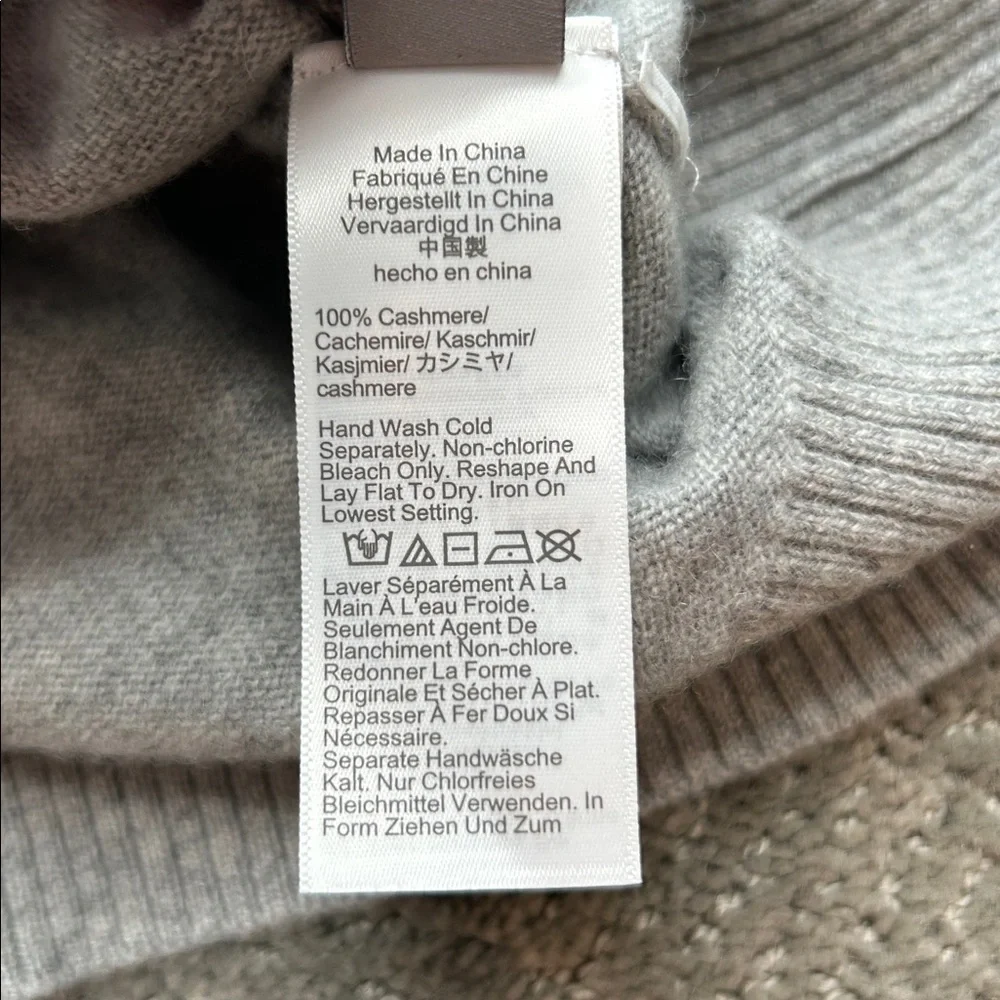 J.Crew Cashmere Cardigan Womens Small Gray Cropped Button Front